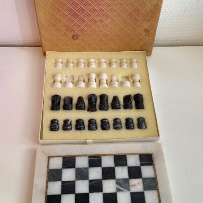 Vintage skakspil i marmor- 1526