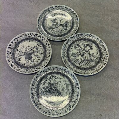 4 store Wiinblad  “Årstidsplatter” - 
